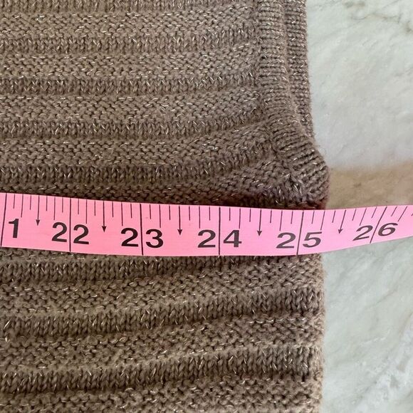 Chico’s cotton blend Shimmer Rib-Detail Sweater Vest open front size 3 or XL - Picture 8 of 9